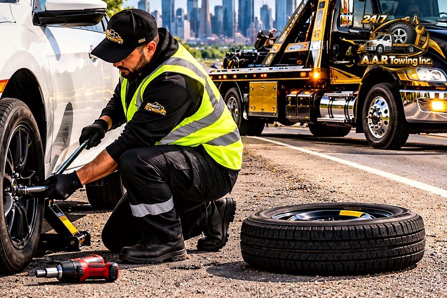 Flat tire change